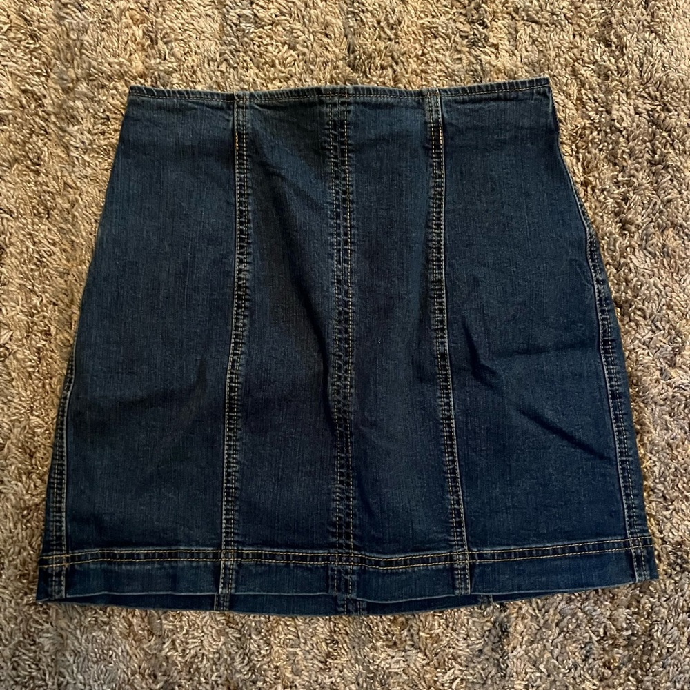 Dark Blue Denim Skirt